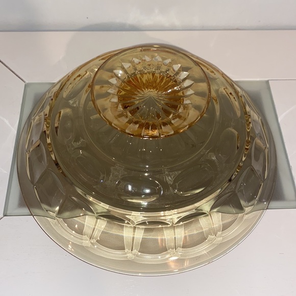 Vintage Imperial Glass of Ohio Amber Footed Pedestal Bowl - Picture 6 of 7